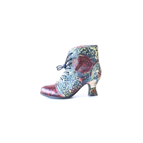 L'ARTISTE Boots Size 6.5 | Eur 37 Handpainted Granny Lace Up Boots *EXCELLENT* - Picture 1 of 11